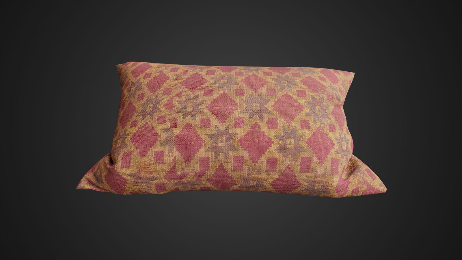 Cojín con textil geométrico