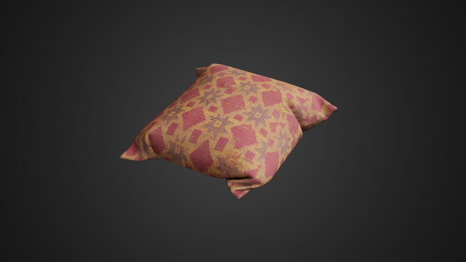 Cojín con textil geométrico